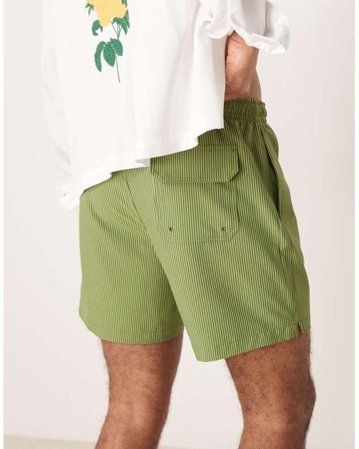 Abercrombie & Fitch Natural 7 Inch Drawstring Swimming Trunks for men