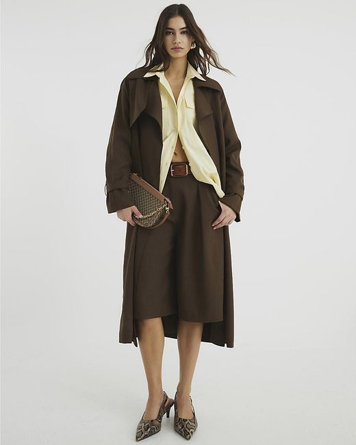 River Island Brown Bermuda Shorts