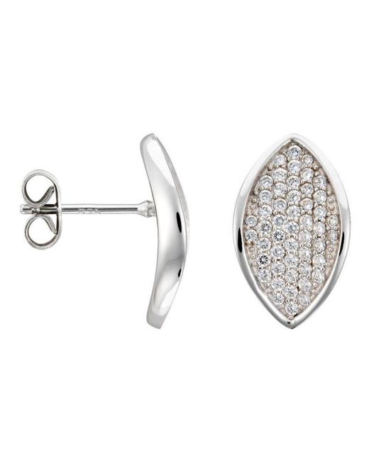 Orphelia Metallic 925 Sterling Stud Earrings
