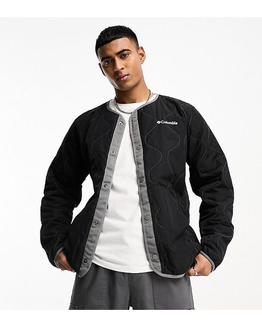 Columbia Black Doverwood Crinkle Fabric Quilted Liner Jacket for men