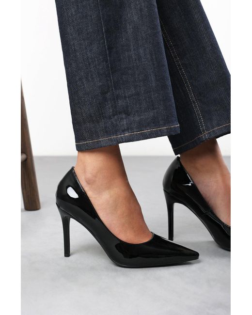 Where's That From Black Wheres 'Sorelle' Patent Stilleto Court Heels