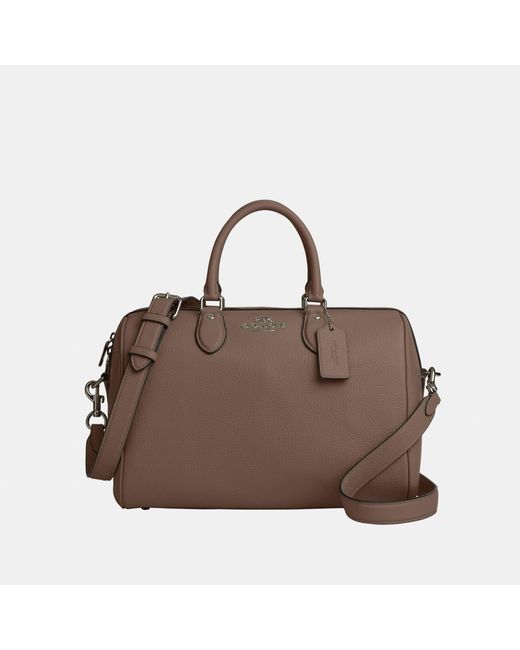 COACH Brown Rowan Large Satchel