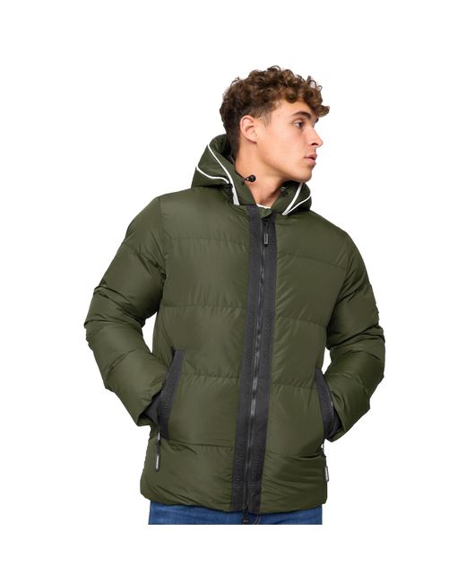 Crosshatch Green Sandbox Hooded Jacket for men