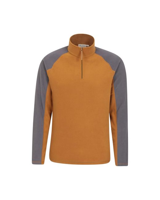 Mountain Warehouse Brown Ashbourne Ii Half Zip Fleece Top () Material_Synthetic for men