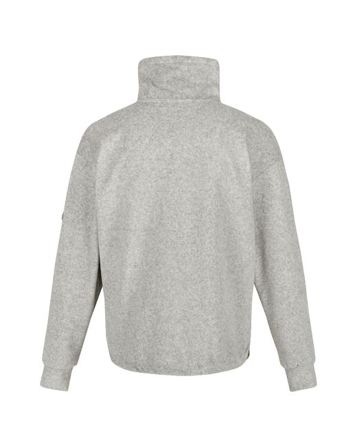Regatta Gray Ladies Jessalyn Velour Full Zip Fleece Jacket (Paloma Marl)