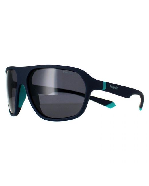 Polaroid Blue Rectangle Matte Polarized Pld 2152/S