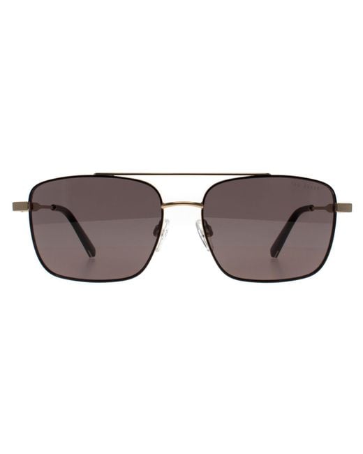 Ted Baker Brown Rectangle Matte Tb1720 Elijah Metal for men