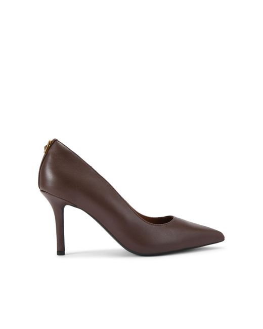 Kurt Geiger Brown Leather Brixton Court Heels