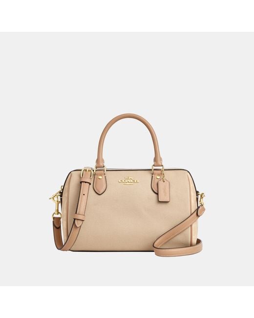 COACH Natural Rowan Satchel Bag