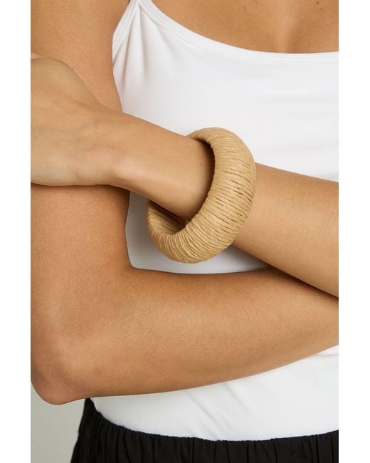 Boohoo Natural Rattan Bangle