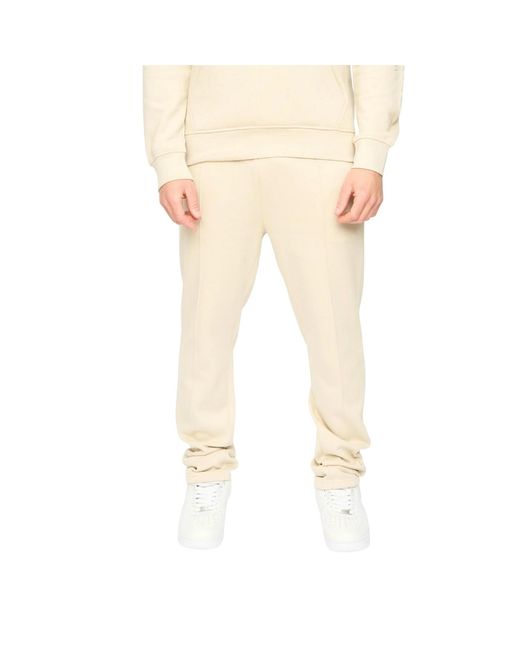Crosshatch Natural Crufton Jogging Bottoms (Light Stone) for men