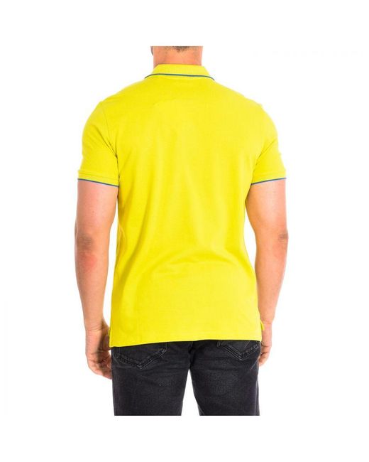 U.S. POLO ASSN. Kory Poloshirt Met Korte Mouwen in het Yellow voor heren