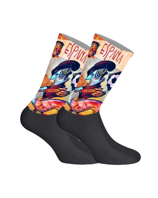 Jenes Socks Blue Elastic Printed Long