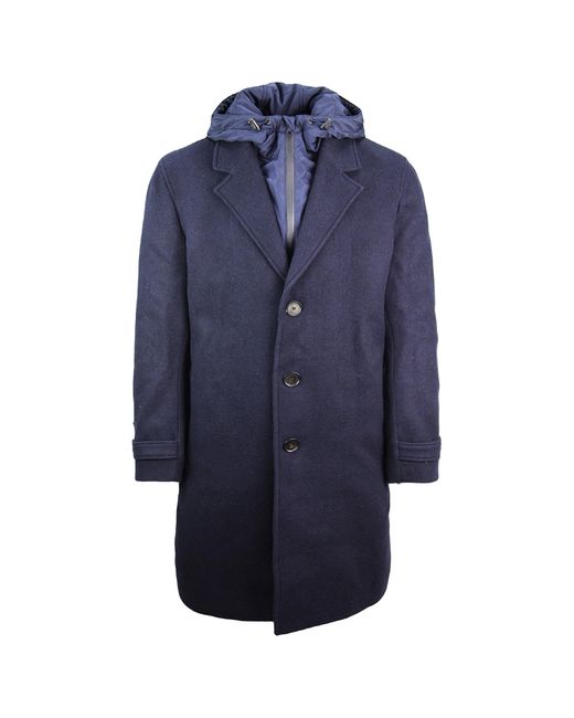 Lacoste Blue Trench Coat Wool for men