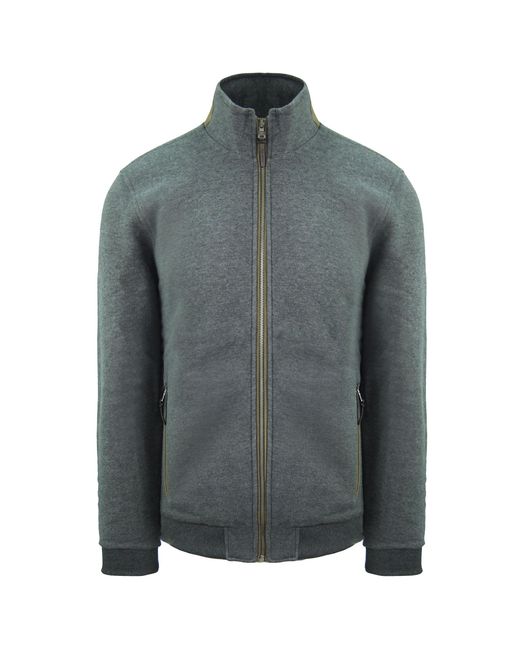 Hackett Gray Classic Fit Harrington Jacket for men