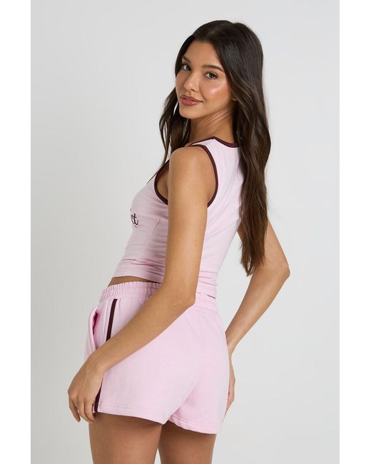 Boohoo Pink Soho District Short Tracksuit