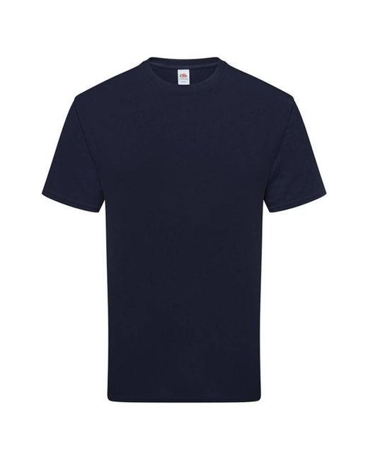 Fruit Of The Loom Blue Adult Cotton T-Shirt (Deep)