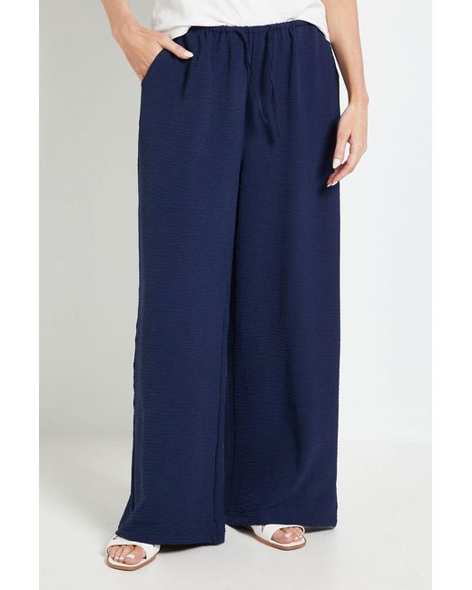 Wallis Blue Drawstring Woven Trouser