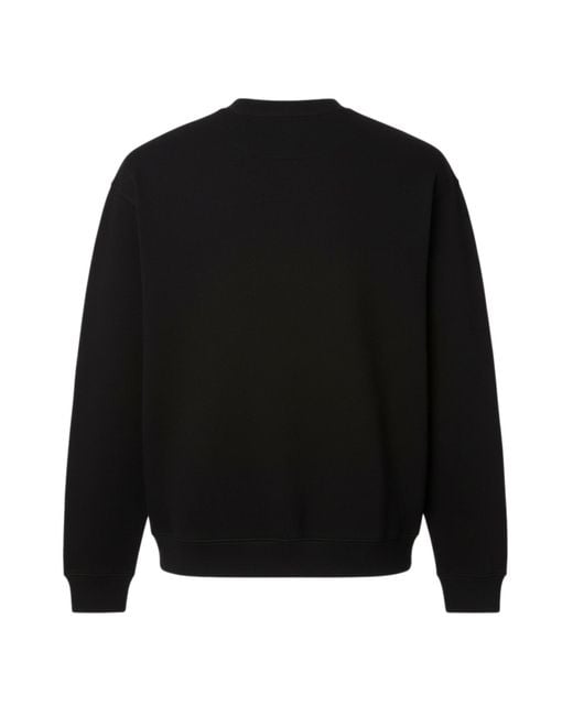Lacoste Black Fit Badge Accent Fleece Sweatshirt for men