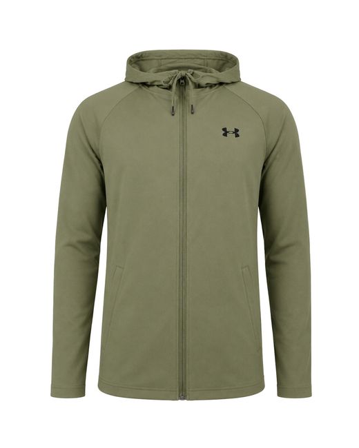 Under Armour Green Woven Perforated Windbreaker Jacket for men