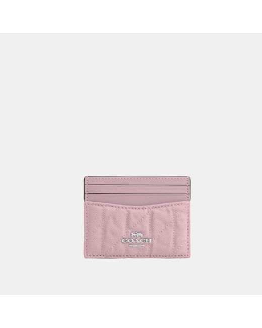 COACH Pink Slim Id Card Case