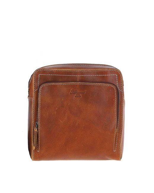 Ashwood Leather Brown Real Small Messenger Travel Bag for men