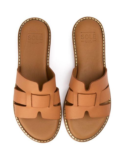Sole Brown Nura Slide Sandals