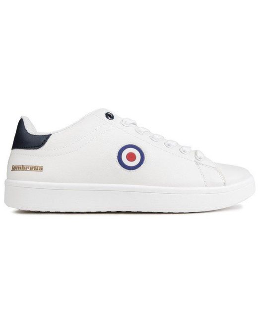 Lambretta White Pinball Trainers for men