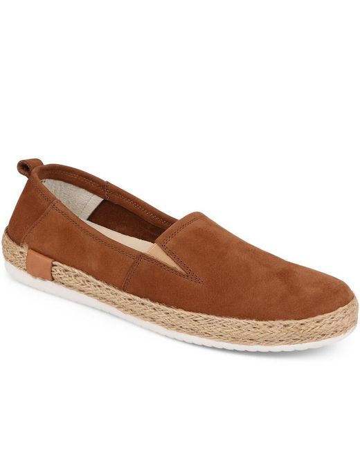 Jones Bootmaker Brown Milan Leather Espadrille Flats