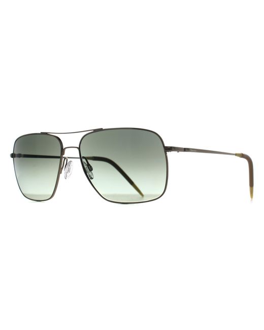 Oliver Peoples Brown Rectangle G-15 Gradient Ov1150S Clifton Metal