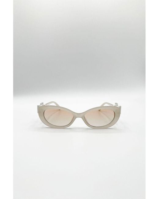 SVNX Natural Bow Side Detail Sunglasses