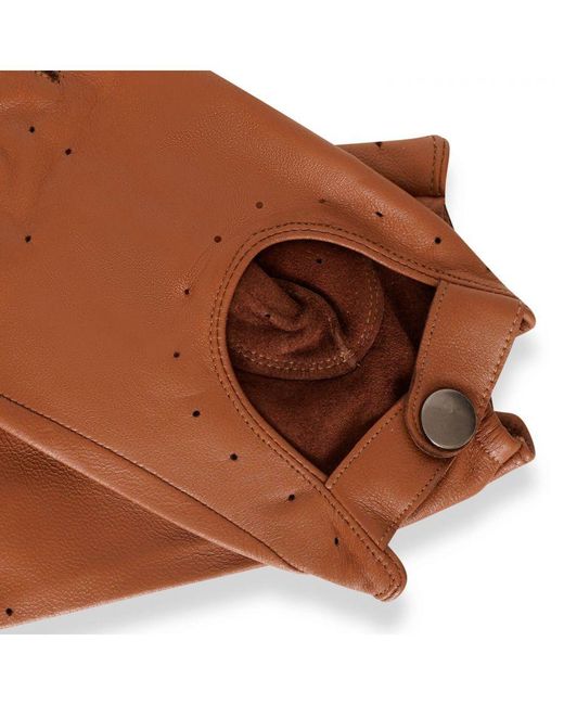 Barney's Originals Brown Gift Boxed Leather Driving Gloves for men