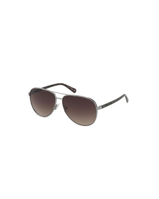 Guess Brown Metal Sunglasses for men