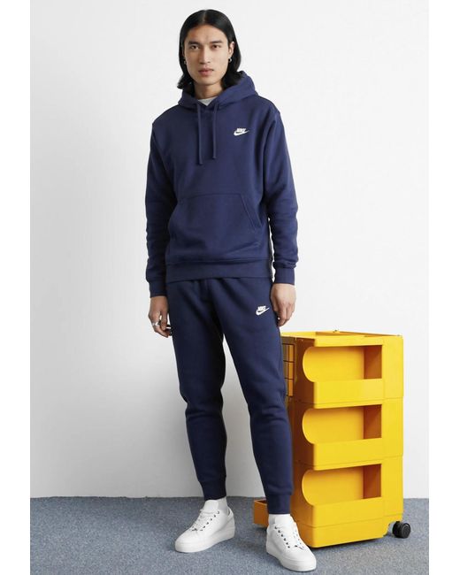 Nike Blue Sportswear Club Fleece Hooded Tracksuit for men