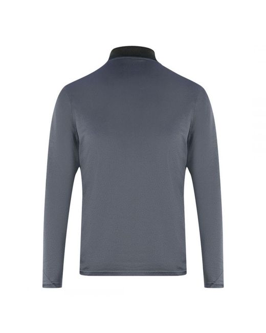 Lyle & Scott Blue Golf Venteech Long Sleeve Dark Polo Shirt for men