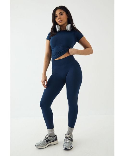 DSGN Studio Blue Sport Contour Bum Scrunch Seamless Legging