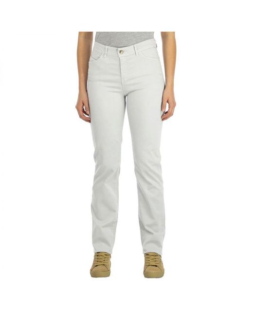 Armani Gray Regular Fit Stretch Fabric Long Pants 6y5j18-5n0rz Woman Cotton for men