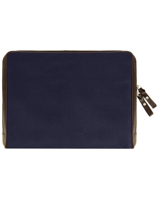 Hackett Blue London Rc Document Case Cotton for men