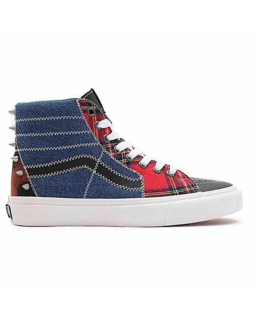 Vans Blue Tartan Daze Sk8-Hi Shoes