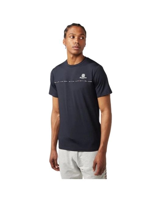 Aquascutum Blue Active Stretch Piping T-Shirt Cotton for men