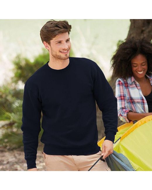 Fruit Of The Loom Blue Premium 70/30 Set-In Sweatshirt (Deep)