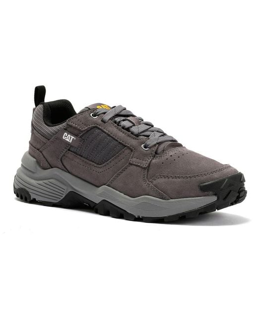 Caterpillar Black Grapple Suede Tornado Trainers for men