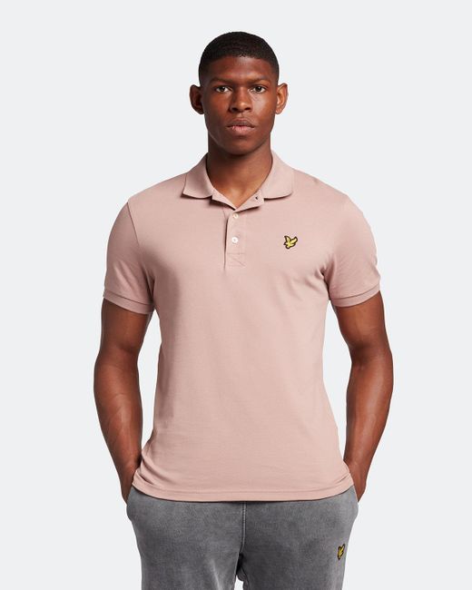Lyle & Scott Pink Plain Polo Shirt for men