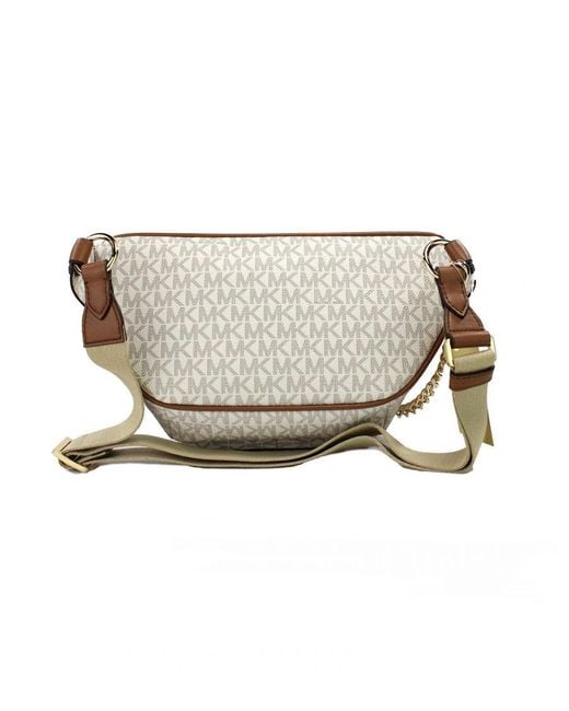 Michael Kors White Vanilla Waistpack With Removable Card Case