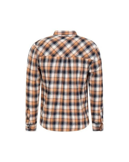 Mountain Warehouse White Trace Flannel Long-Sleeved Shirt () Cotton for men