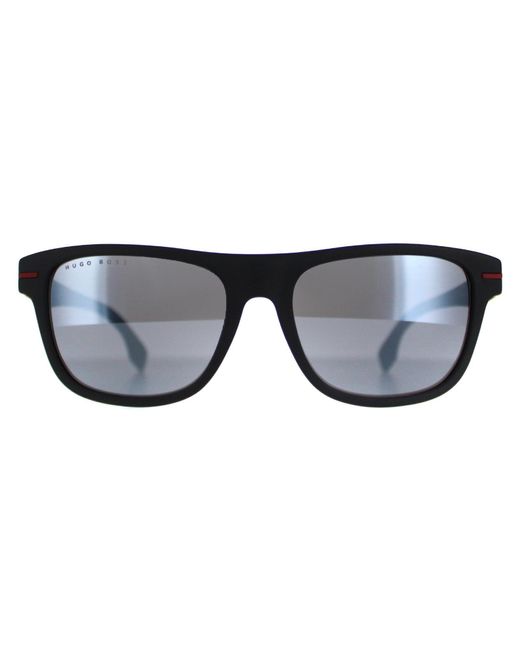 Boss Boss 1322/s Blx T4 Matzwart Rood Zilver Spiegel Zonnebril in het Black voor heren