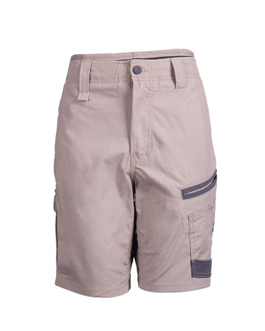 Hard Yakka Gray Raptor Active Cotton Knee-Length Shorts for men