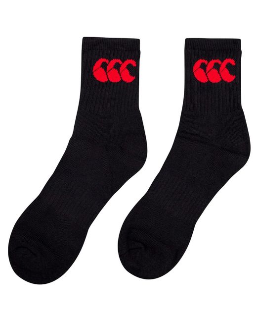 Canterbury Blue Logo Crew Socks Cotton for men
