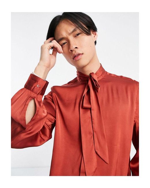 asos red blouse