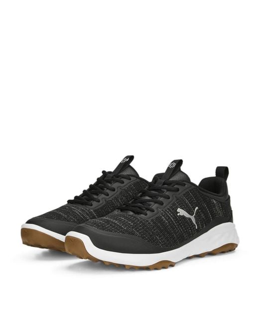 PUMA Black Fusion Pro Spikeless Golf Shoes for men
